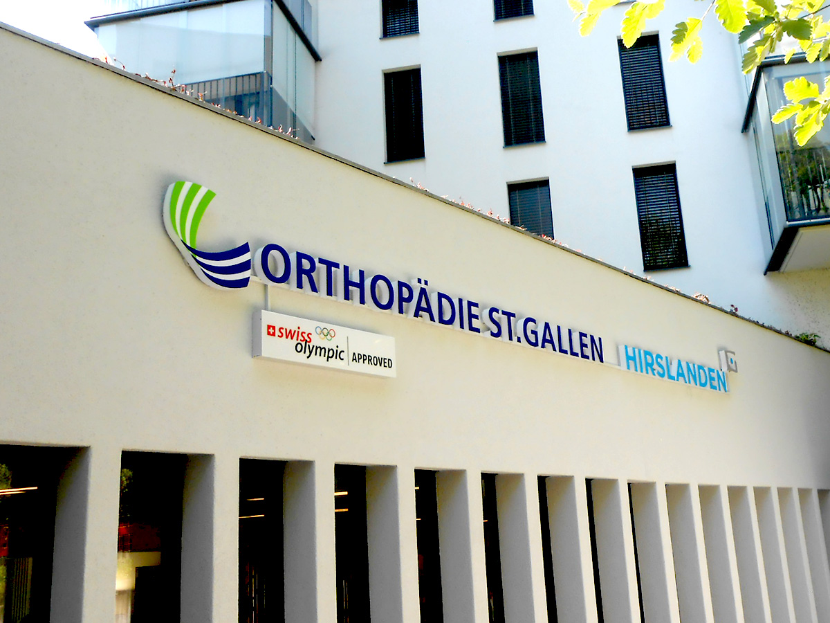 Orthopädie St.Gallen Leuchtschrift