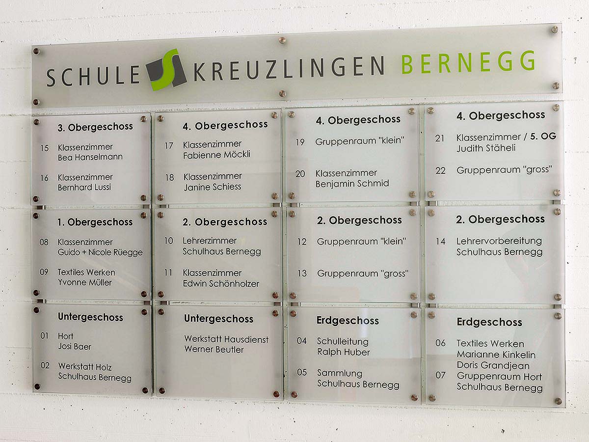 Leitsystem Schule Kreuzlingen